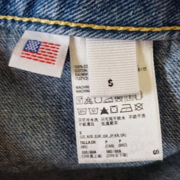 American Apparel Button Front A-line Denim Skirt Small - Picture 7 of 8